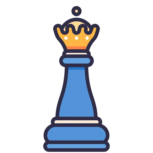 Satranç Gambit Kraliçesi Simgesi — Stok Vektör