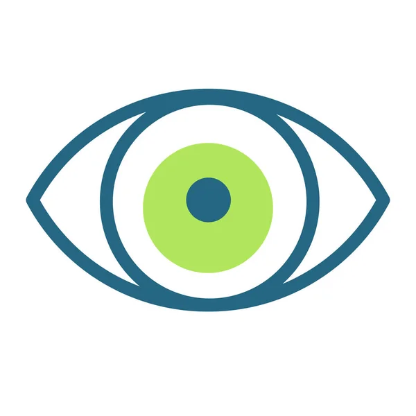 Иконка Зрения Глазной Офтальмологии Категории Страхование Безопасность — стоковый вектор
