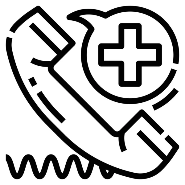 Call Doctor Hotline Icon Hospitals Healthcare Category — Stock Vector