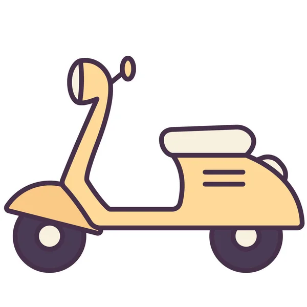 Иконка Мотоцикла Стиле Заполненный Контур — стоковый вектор