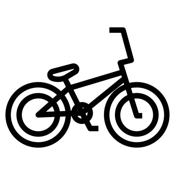 Bicyclette Icône Bmx Dans Style Outline — Image vectorielle