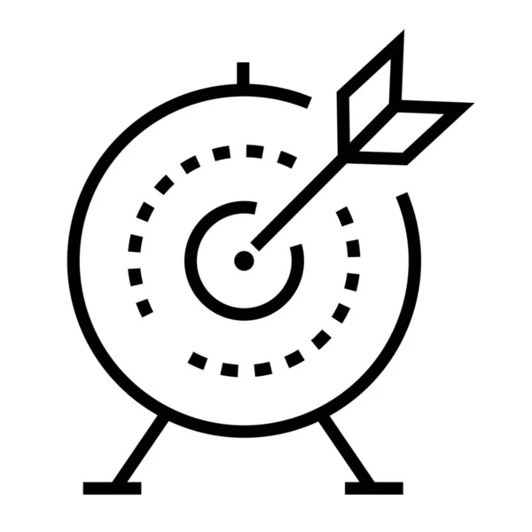 Иконка Стрельбы Стрелками Стиле Outline — стоковый вектор