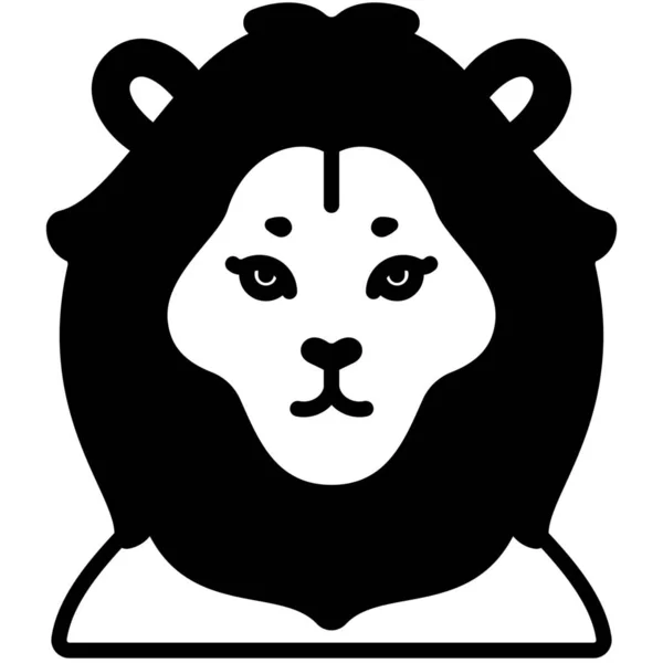Икона Дикой Природы Льва — стоковый вектор
