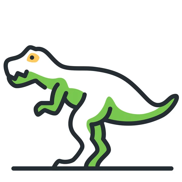 Dino Dinosaurie Art Ikon Djurkategori — Stock vektor