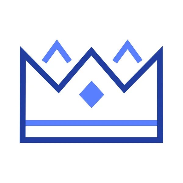Corona Rey Reina Icono — Archivo Imágenes Vectoriales