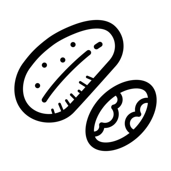 ブラジルナッツ食品健康アイコン概要スタイル — ストックベクタ