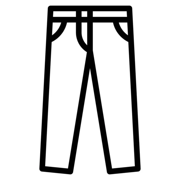 服装牛仔裤轮廓风格图标 — 图库矢量图片