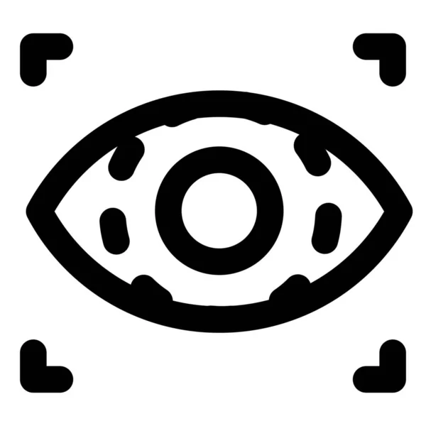 Kamera Eyetap Virtual Reality Symbol Outline Stil — Stockvektor