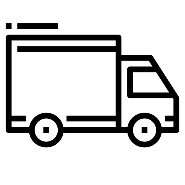 Auto Levering Scheepvaart Pictogram Outline Stijl — Stockvector