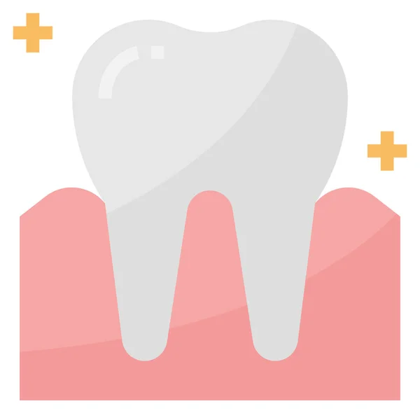 Dental Dentist Medical Icon Flat Style — Stock Vector