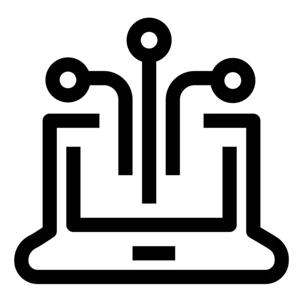 Verbinden Sie Laptop Symbol — Stockvektor