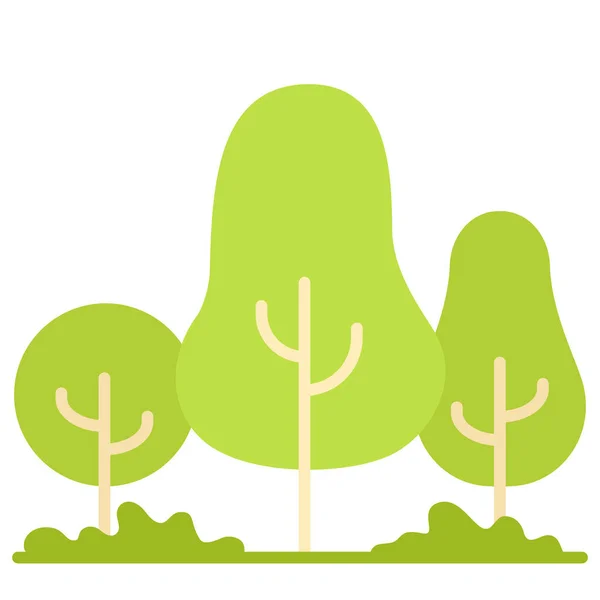 Écologie Environnement Icône Verte Dans Style Plat — Image vectorielle