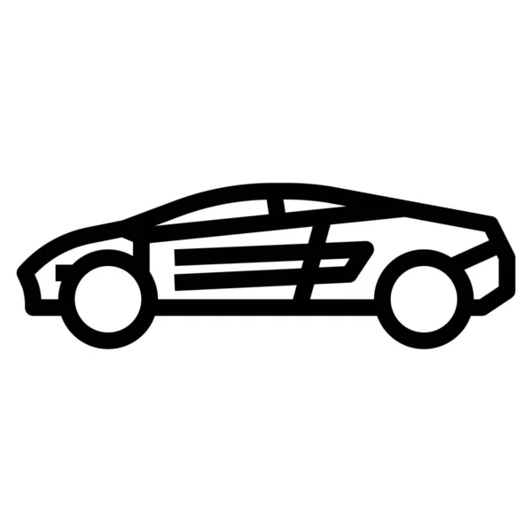 Auto Sport Vervoer Pictogram Contouren Stijl — Stockvector