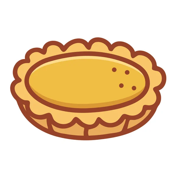 Icône Doodle Dessert Boulangerie Dans Style Contour Rempli — Image vectorielle