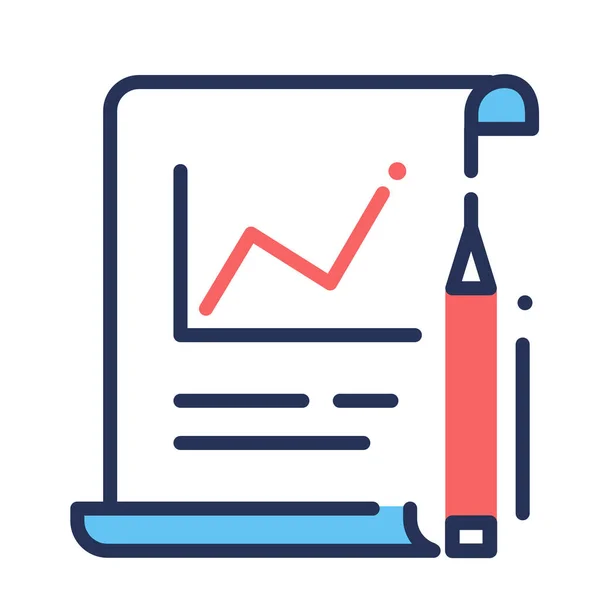 Diagrammi Grafico Rapporto Icona — Vettoriale Stock