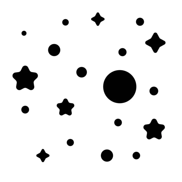 우주와 외계에서의 천문학의 아이콘 — 스톡 벡터