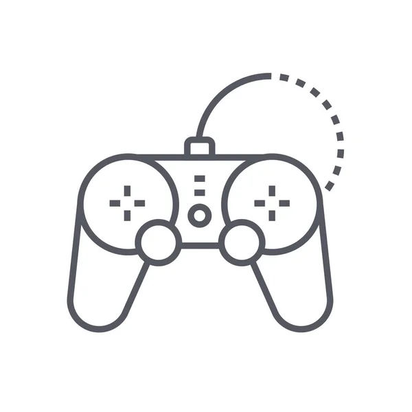 Controlador Gamepad Icono Juego Estilo Esquema — Vector de stock