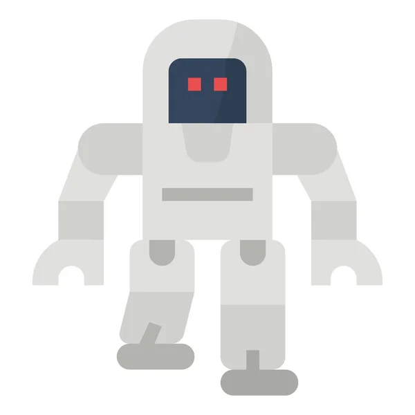 Bot Icono Del Robot Humanoide Estilo Plano — Vector de stock