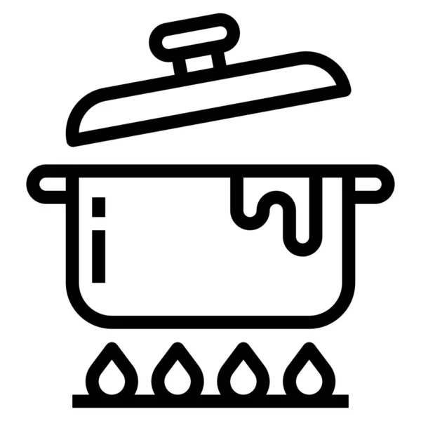 Cooking Esboço Recreação Hobbies Ícone Estilo Outline —  Vetores de Stock