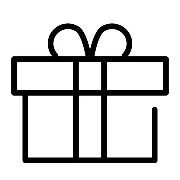 Schachtel Geschenk Geschenk Symbol Umriss Stil — Stockvektor
