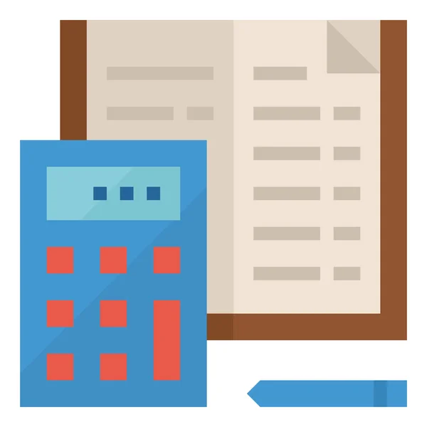 Accounting Business Calculate Icon Flat Style — Stock Vector