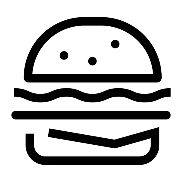 Иконка Гамбургера Быстрого Питания Стиле Наброска — стоковый вектор