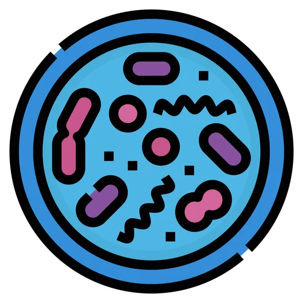 Ícone Microscópico Higiene Bacteriana —  Vetores de Stock