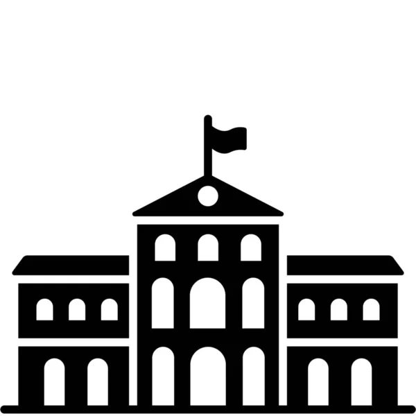 Іконка Будівництва Багатоквартирного Будинку Категорії Будівлі — стоковий вектор