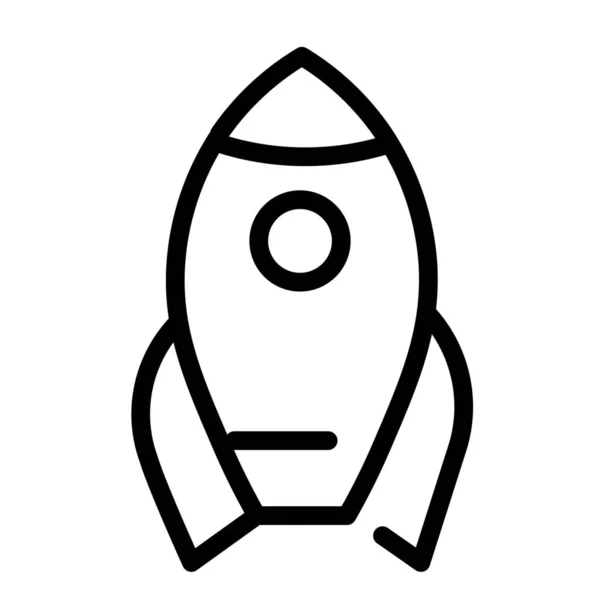 Launch Rocket Space Icon Outline Style — Stock Vector