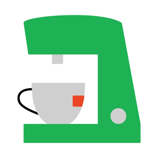 Koffiezetapparaat Koffiezetapparaat Pictogram Platte Stijl — Stockvector