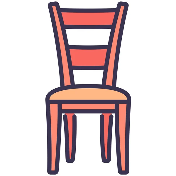 Cadeira Ícone Mobiliário Interiores Mobiliário Decoração Casa Categoria — Vetor de Stock