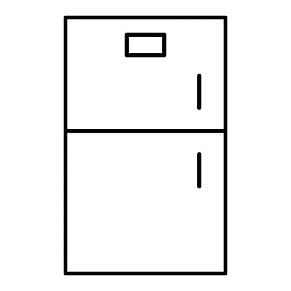 Icône Congélateur Équipement Électrique Dans Style Contour — Image vectorielle