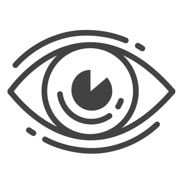 Eye Looking Icona Visualizzazione — Vettoriale Stock