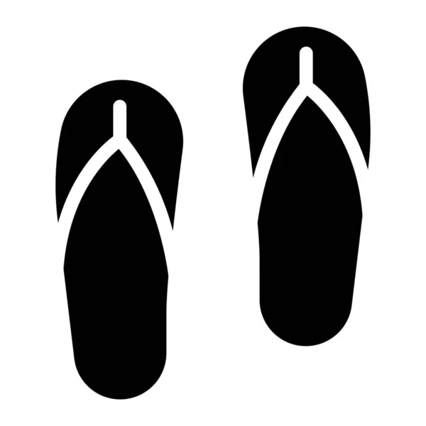 Flip Flops Sandálias Ícone Estilo Sólido —  Vetores de Stock