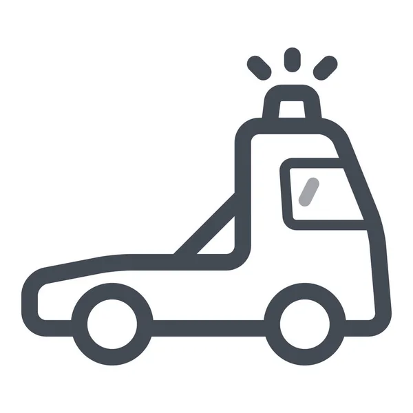 Car Transport Service Tow Truck Icon Outline Style — Stock Vector