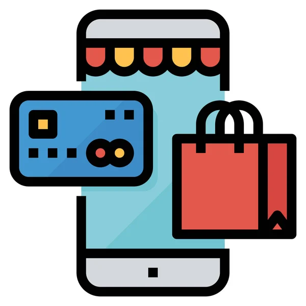 Ecommerce Online Shop Icon — Stock Vector