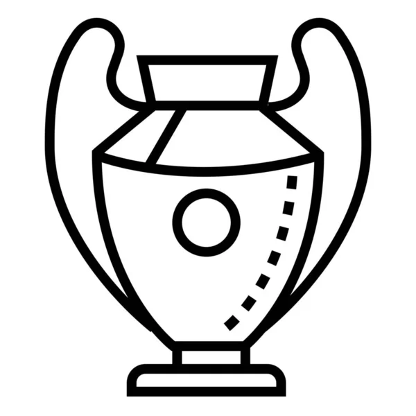 Campeón Liga Copa Icono Estilo Esquema — Archivo Imágenes Vectoriales