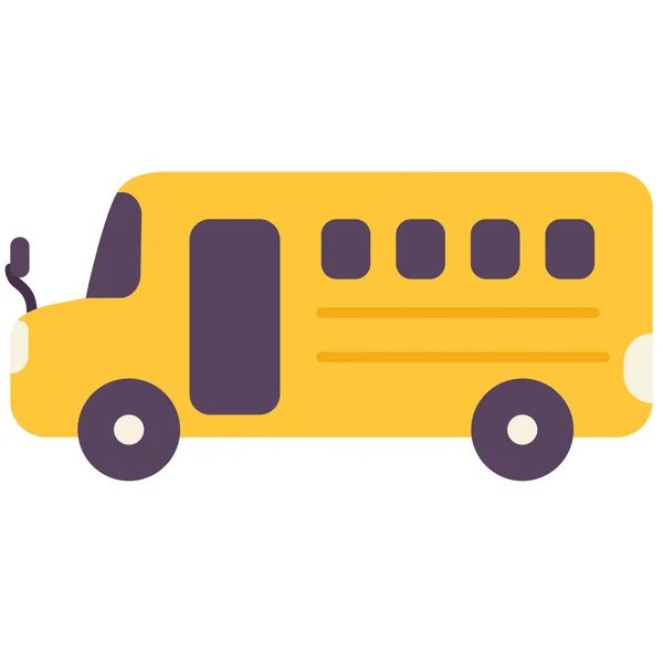 Икона Образования Автобусов Плоском Стиле — стоковый вектор