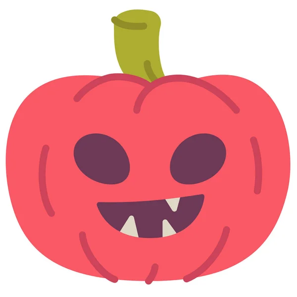 Halloween Horror Jack Icon Flat Style — Stock Vector