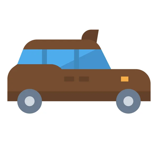 Icono Transporte Taxi Londinense Estilo Plano — Vector de stock