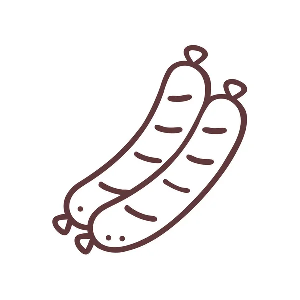 Bbq Fastfood Icon Outline Style — 스톡 벡터