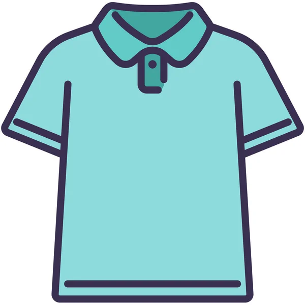 Ropa Ropa Collar Icono Estilo Contorno Lleno — Vector de stock