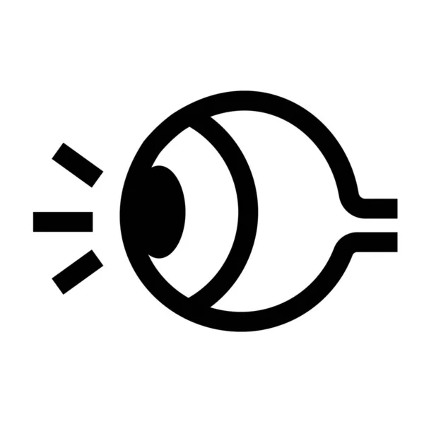 Morfología Ocular Salud Oftalmología Icono Estilo Esquema — Vector de stock