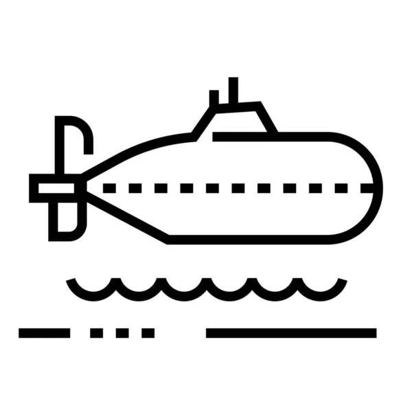 Buceo Mar Submarino Icono Estilo Esquema — Vector de stock