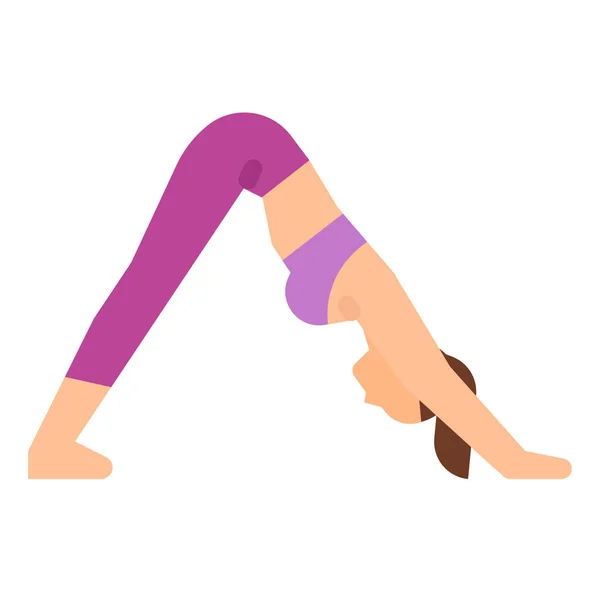 Adho Chien Icône Vers Bas Dans Catégorie Fitness Yoga Alimentation — Image vectorielle
