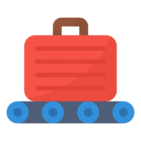 Icône Carrousel Bagages Aéroport Style Plat — Image vectorielle