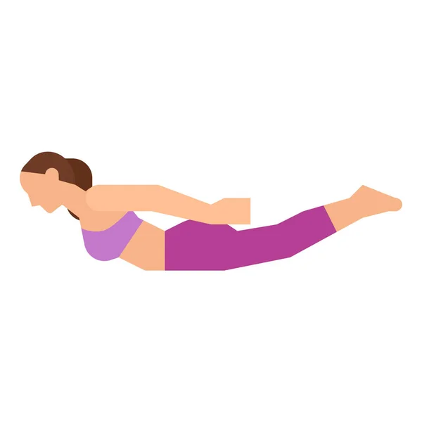 Spor Salonunda Çekirge Pozu Ikonu Yoga Diyet Kategorisinde — Stok Vektör