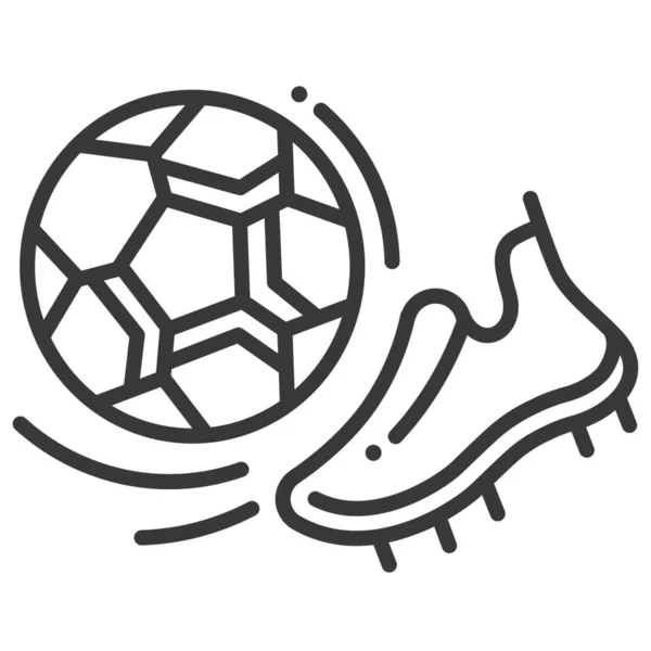 Fußball Fußballschuhe Ikone Outline Stil — Stockvektor