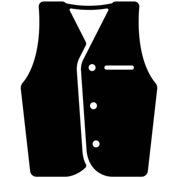 Ubrania Płaszcz Ikona Formalna Ubrania Akcesoria Kategorii — Wektor stockowy
