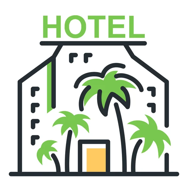 Hotel Herberge Tourismus Ikone — Stockvektor